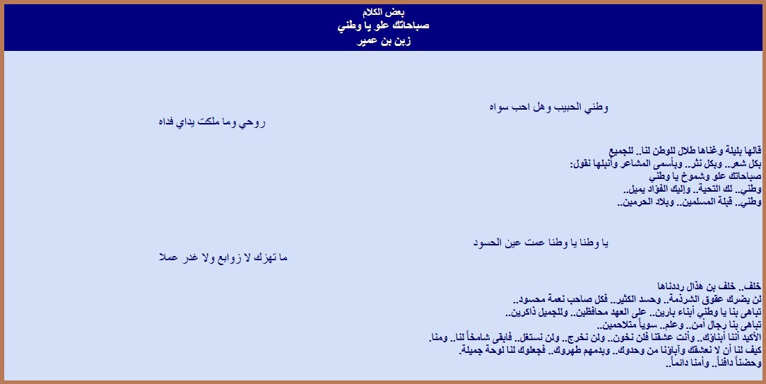 صباحاتك علو يا وطني
